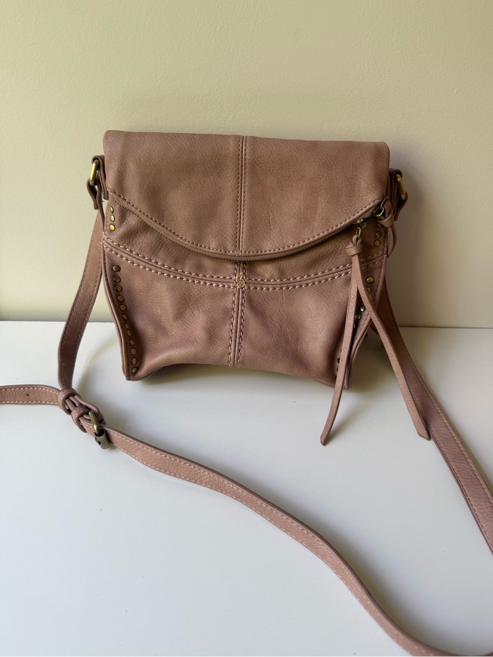 Women's Crossbody Bag in Mauve Pink - Stylish Everyday Shoulder Purse